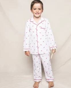 Kids Petite Plume Kid's Twill Pajama Set in Pajama