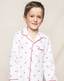 Kids Petite Plume Kid's Twill Pajama Set in Pajama