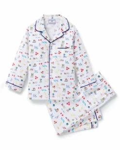 Kids Petite Plume Kid's Twill Pajama Set in Literary Lessons