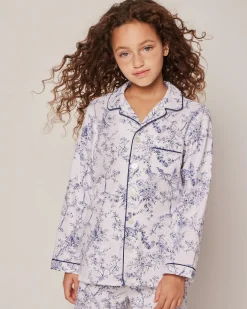 Kids Petite Plume Kid's Twill Pajama Set in Timeless Toile