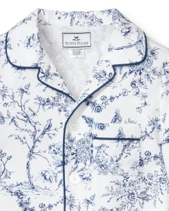 Kids Petite Plume Kid's Twill Pajama Set in Timeless Toile