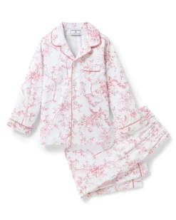 Kids Petite Plume Kid's Twill Pajama Set in Timeless Toile
