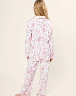 Kids Petite Plume Kid's Twill Pajama Set in Timeless Toile