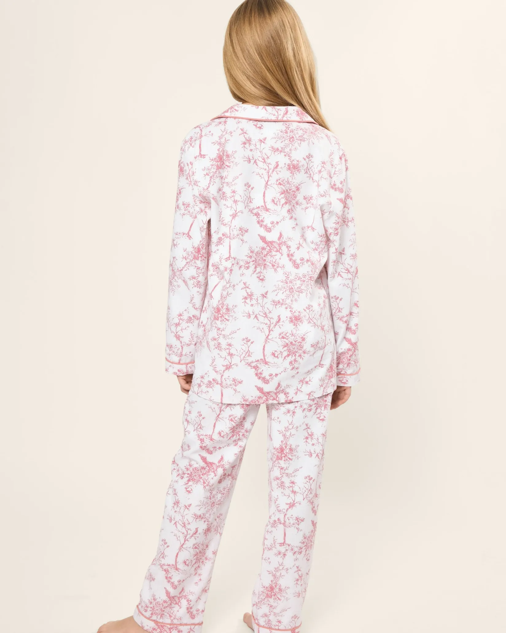 Kids Petite Plume Kid's Twill Pajama Set in Timeless Toile