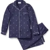 Kids Petite Plume Kid's Twill Pajama Set in Portsmouth Anchors