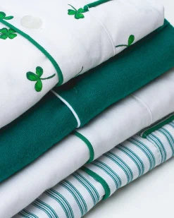Kids Petite Plume Kid's Twill Pajama Set in Shamrocks
