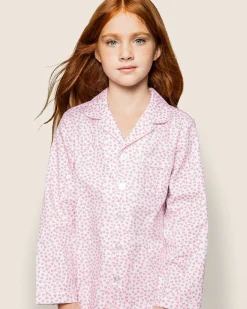 Kids Petite Plume Kid's Twill Pajama Set in Sweethearts