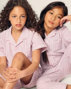 Kids Petite Plume Kid's Twill Pajama Set in Sweethearts