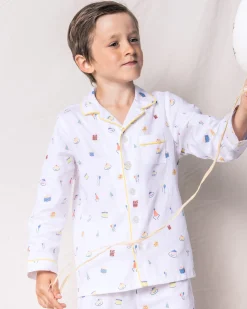 Kids Petite Plume Kid's Twill Pajama Set in Birthday Wishes