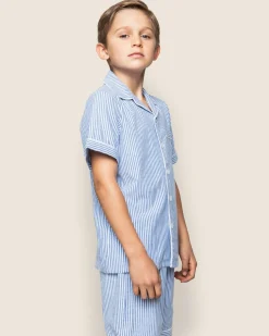 Kids Petite Plume Kid's Twill Pajama Short Set in