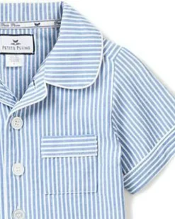 Kids Petite Plume Kid's Twill Pajama Short Set in