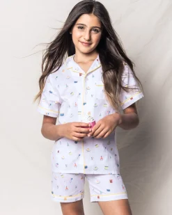 Kids Petite Plume Kid's Twill Pajama Short Set in Birthday Wishes