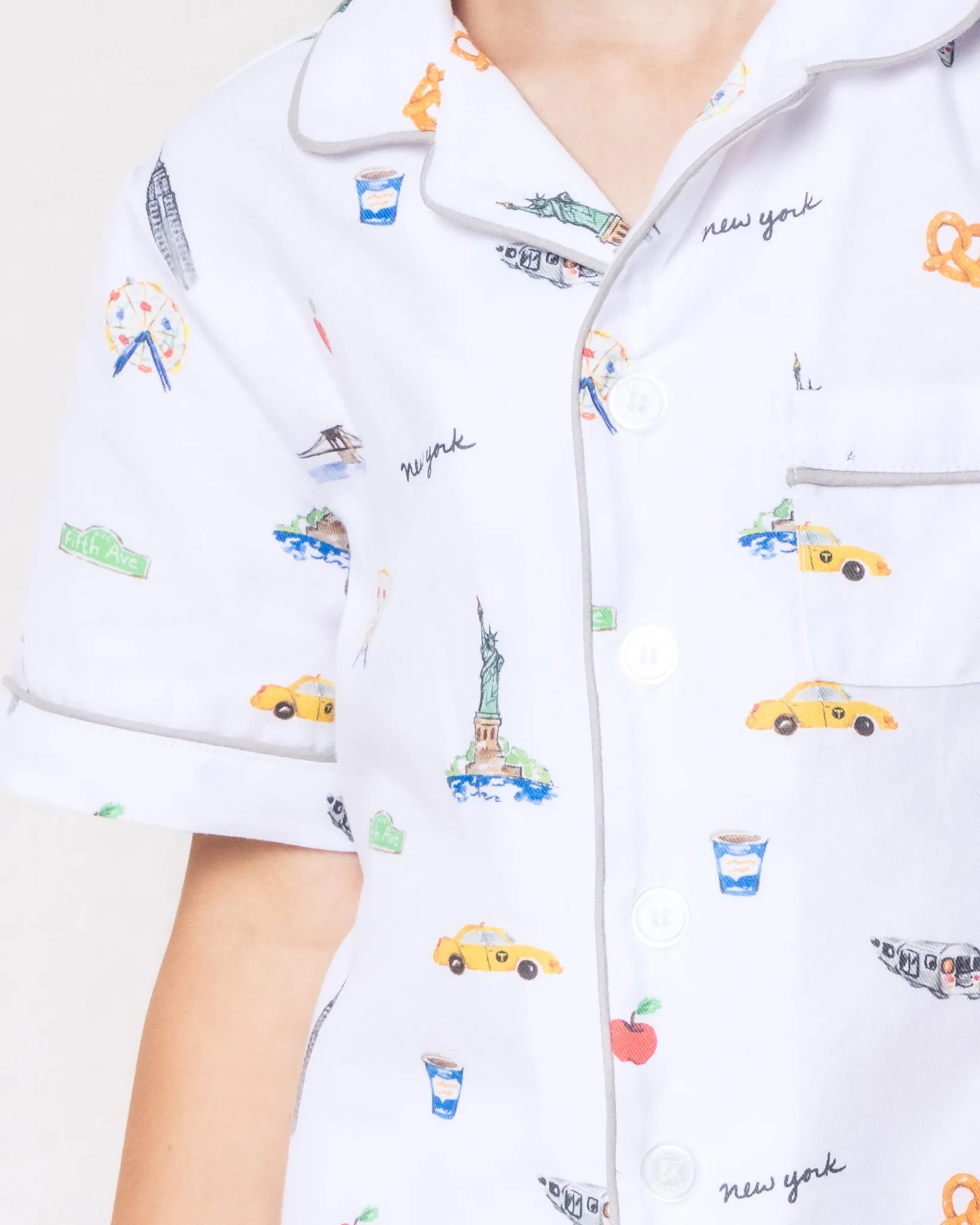 Kids Petite Plume Kid's Twill Pajama Short Set in New York! New York!