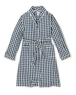 Kids Petite Plume Kid's Twill Robe in Pink Gingham