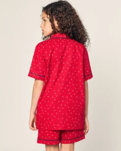Kids Petite Plume Kid's Twill Short Set in Anchors Away