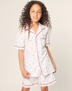 Kids Petite Plume Kid's Twill Short Set in Coastal Charms