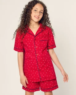 Kids Petite Plume Kid's Twill Short Set in Coastal Charms