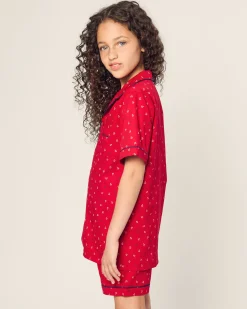 Kids Petite Plume Kid's Twill Short Set in Coastal Charms