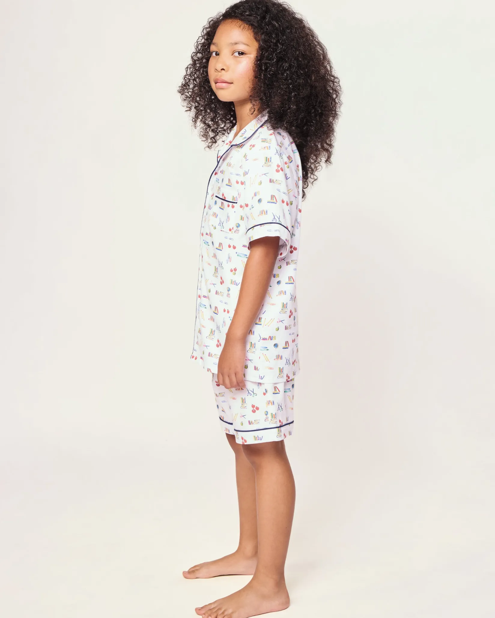 Kids Petite Plume Kid's Twill Short Set in Literary Lessons
