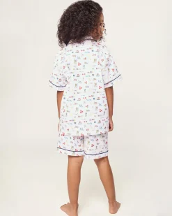 Kids Petite Plume Kid's Twill Short Set in Literary Lessons