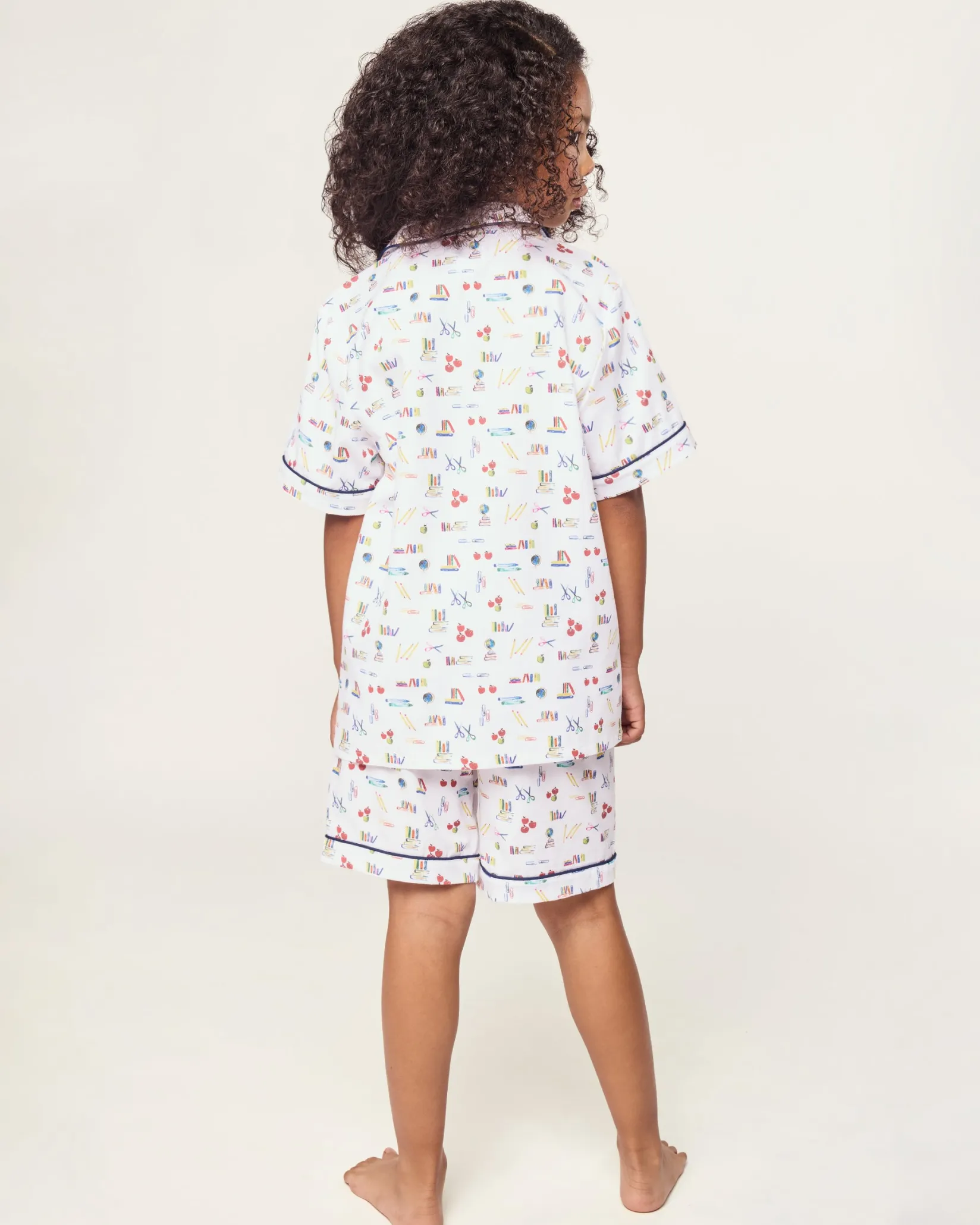 Kids Petite Plume Kid's Twill Short Set in Literary Lessons