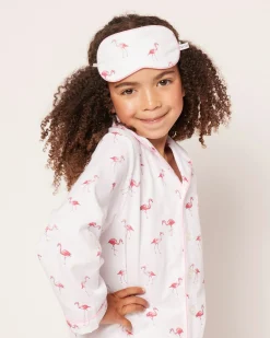 Kids Petite Plume Kid's Twill Sleep Mask in Flamingos