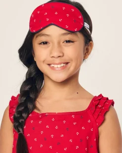 Kids Petite Plume Kid's Twill Sleep Mask in Flamingos