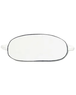 Kids Petite Plume Kid's Twill Sleep Mask in White with Navy Piping