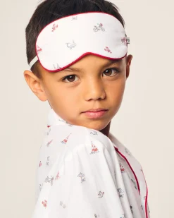 Kids Petite Plume Kid's Twill Sleep Mask in Coastal Charms