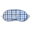 Kids Petite Plume Kid's Twill Sleep Mask in Royal Blue Gingham