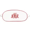 Kids Petite Plume Kid's Twill Sleep Mask in White with Red Piping