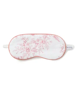 Kids Petite Plume Kid's Twill Sleep Mask in Pink Timeless Toile