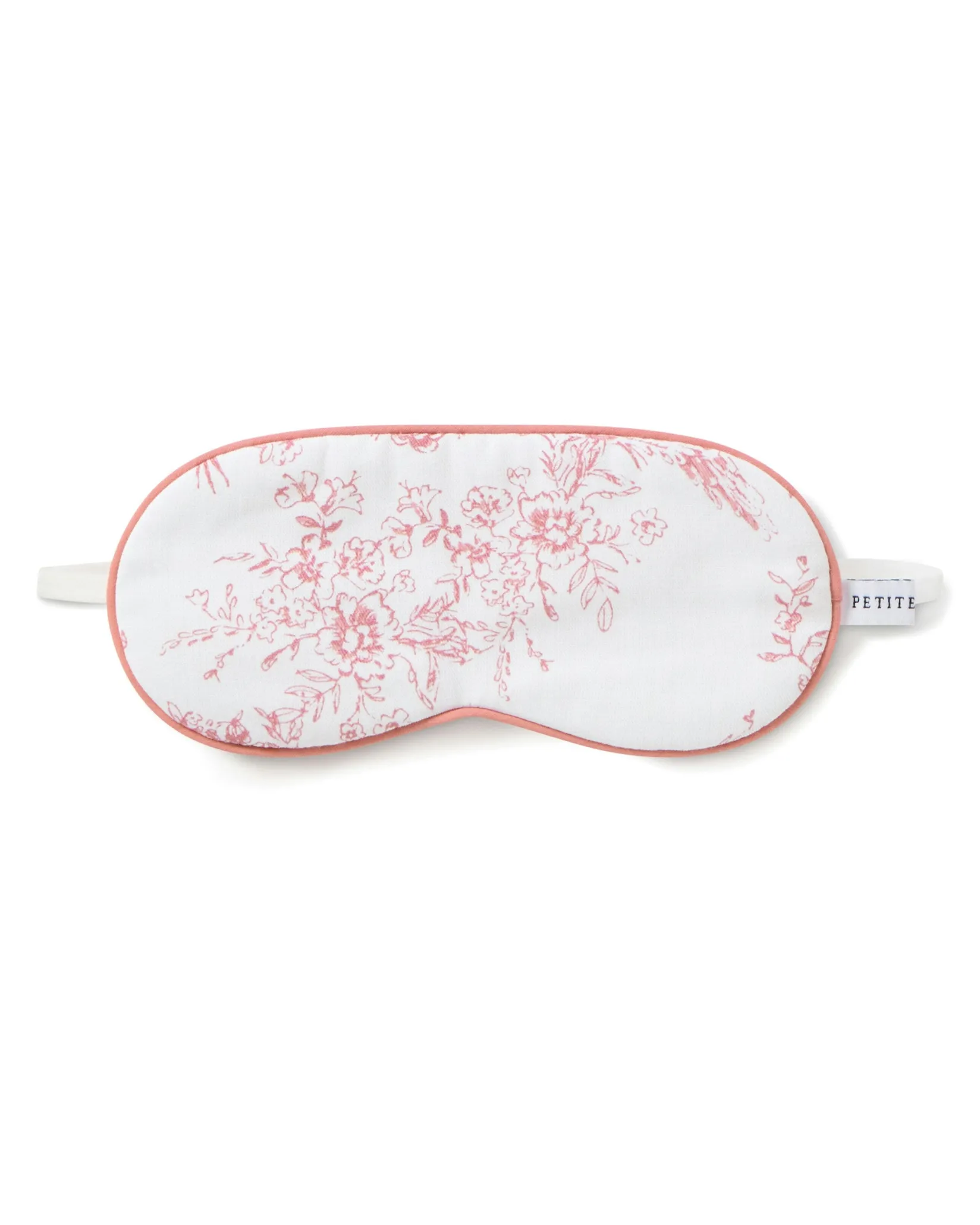 Kids Petite Plume Kid's Twill Sleep Mask in Pink Timeless Toile