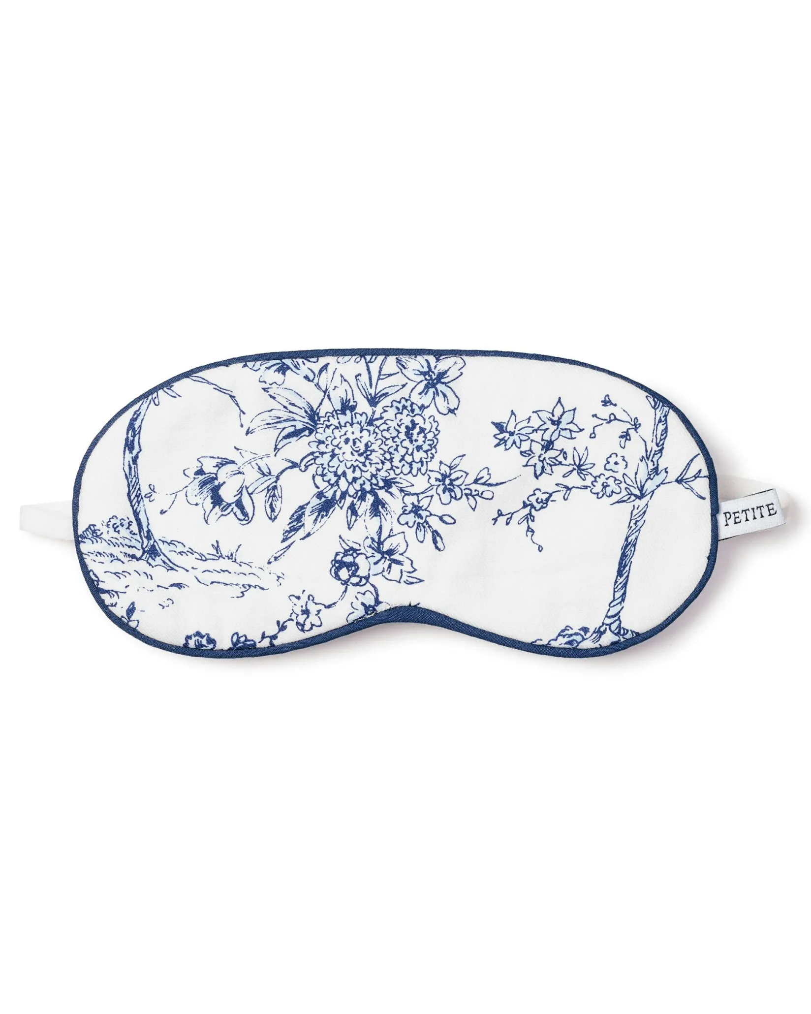 Kids Petite Plume Kid's Twill Sleep Mask in Pink Timeless Toile