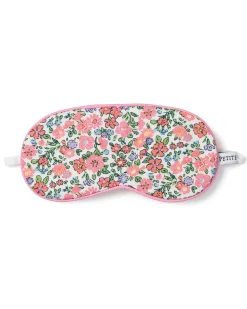 Kids Petite Plume Kid's Twill Sleep Mask in Pink Timeless Toile