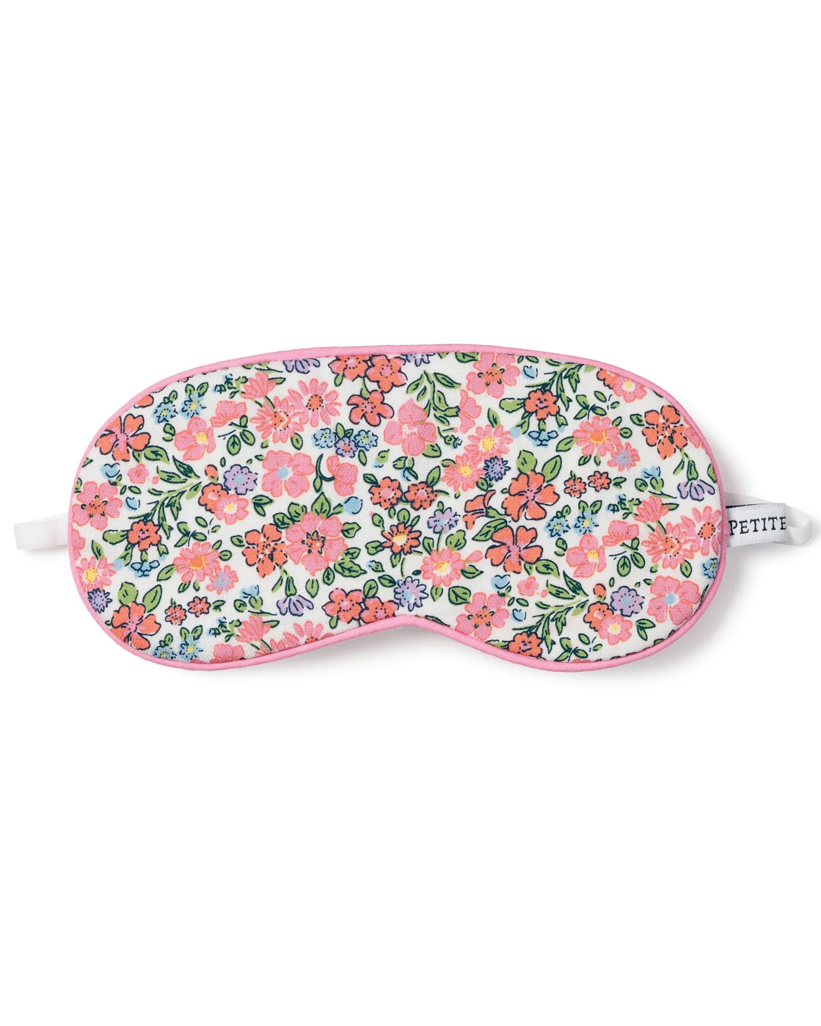 Kids Petite Plume Kid's Twill Sleep Mask in Pink Timeless Toile