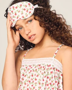 Kids Petite Plume Kid's Twill Sleep Mask in Fleurs de Rose