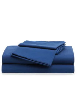 Petite Plume Luxe Premium Cotton Bed Sheets in Navy