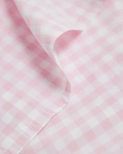 Petite Plume Luxe Premium Cotton Bed Sheets in Pink Gingham