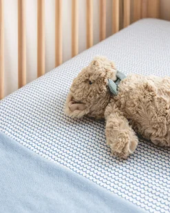 Petite Plume Luxe Premium Cotton Crib Sheet in La Mer