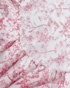 Petite Plume Luxe Premium Cotton Crib Sheet in Pink Timeless Toile
