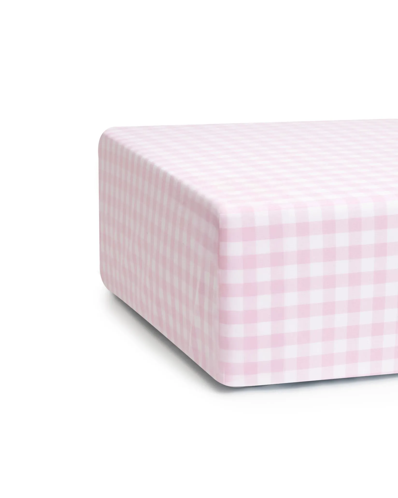Petite Plume Luxe Premium Cotton Crib Sheet in Pink Gingham