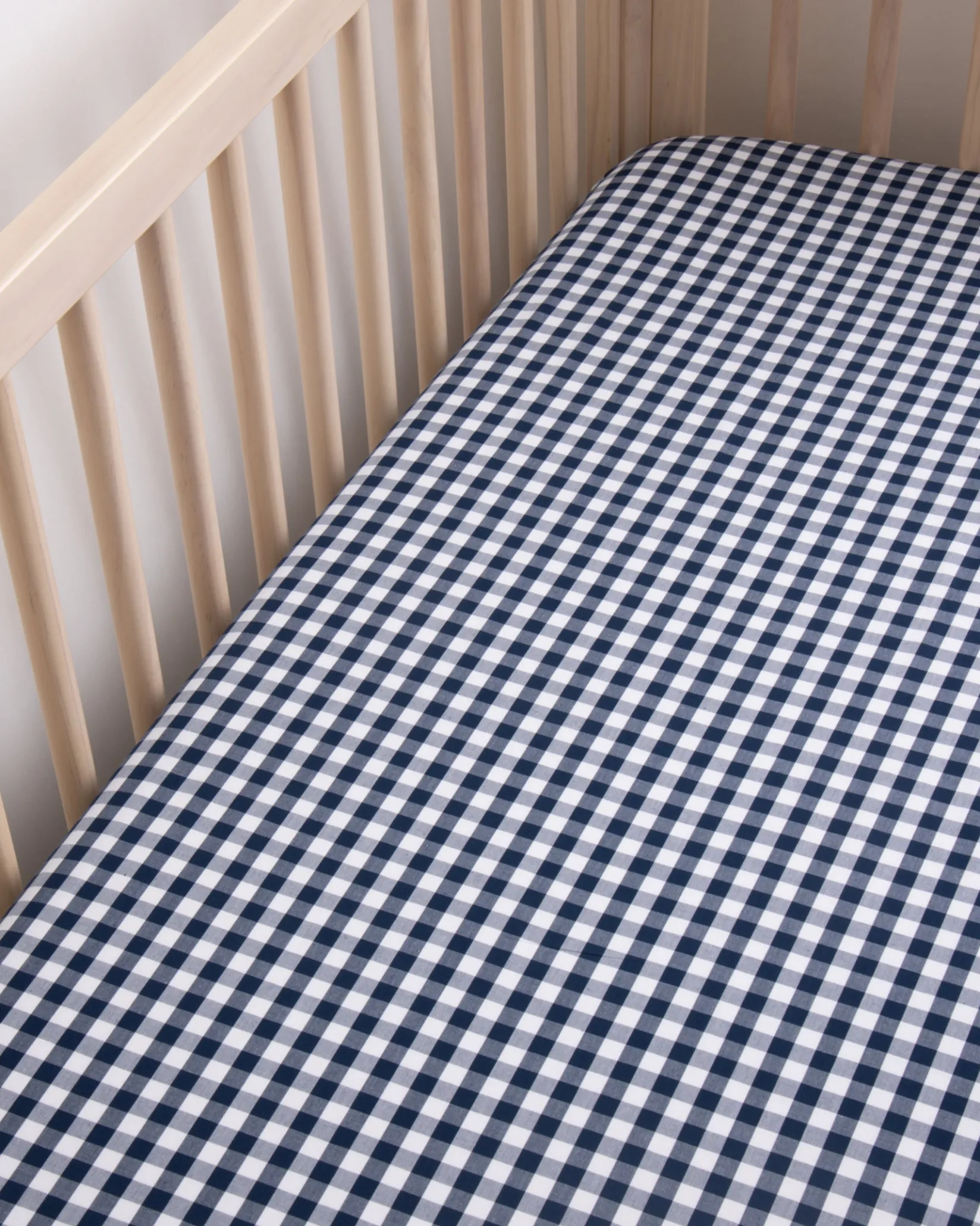 Petite Plume Luxe Premium Cotton Crib Sheet in Pink Gingham