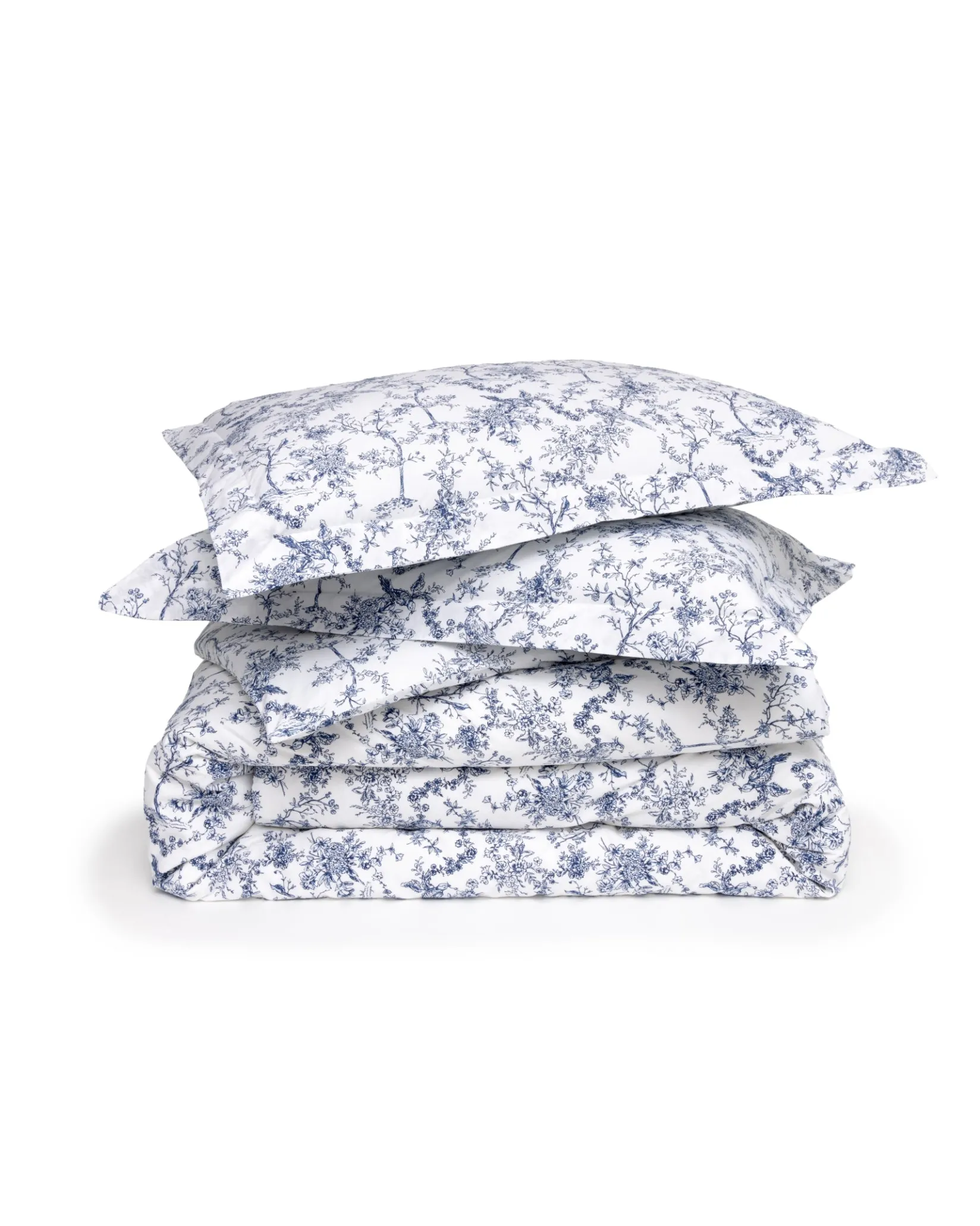 Petite Plume Luxe Premium Percale Duvet Set in Timeless Toile