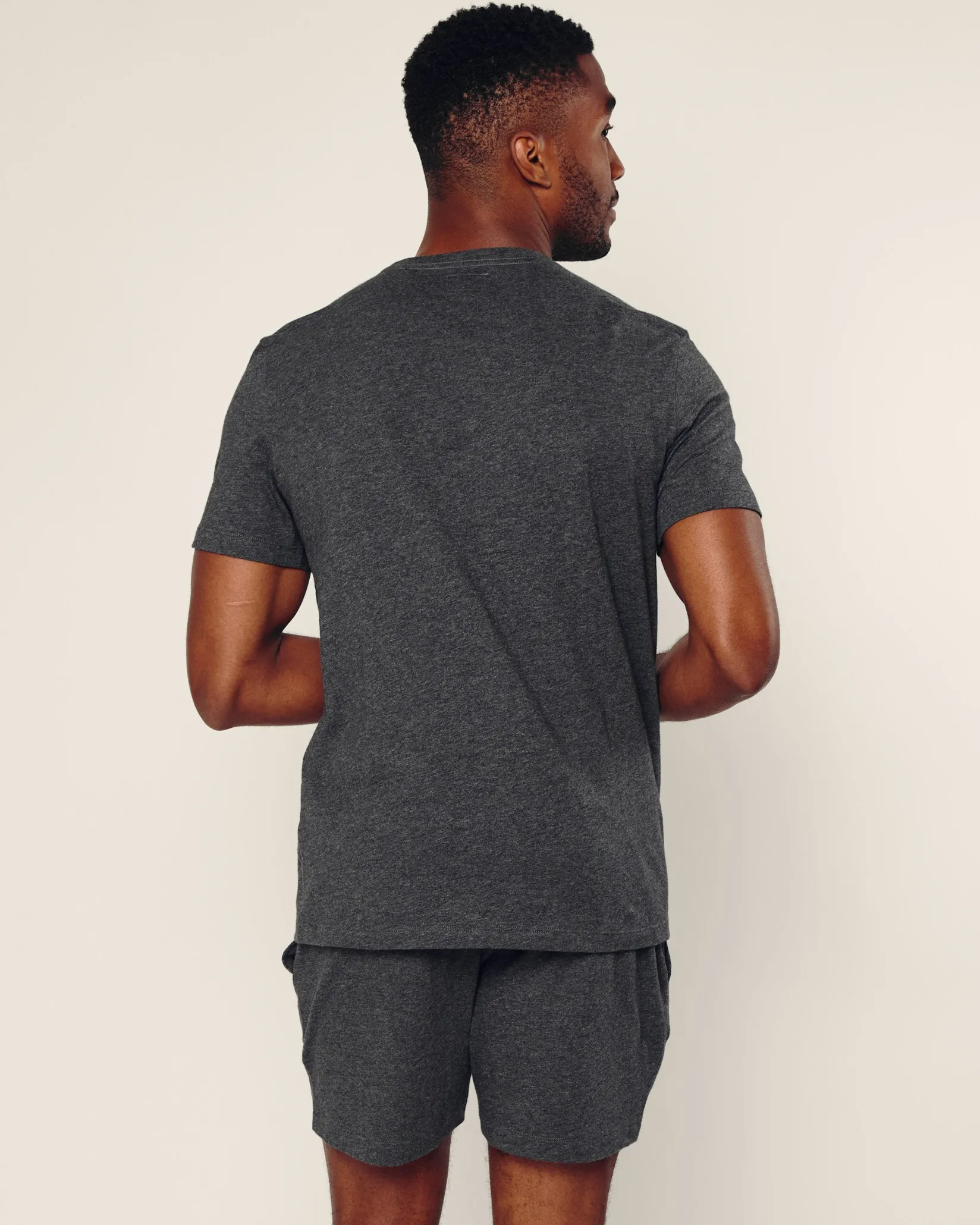 Petite Plume Men's 5" Pima Short in Dark Heather Grey