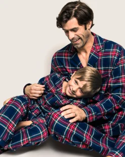 Petite Plume Men's Brushed Cotton Pajama Set in Windsor Tartan