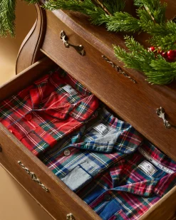 Petite Plume Men's Brushed Cotton Pajama Set in Windsor Tartan
