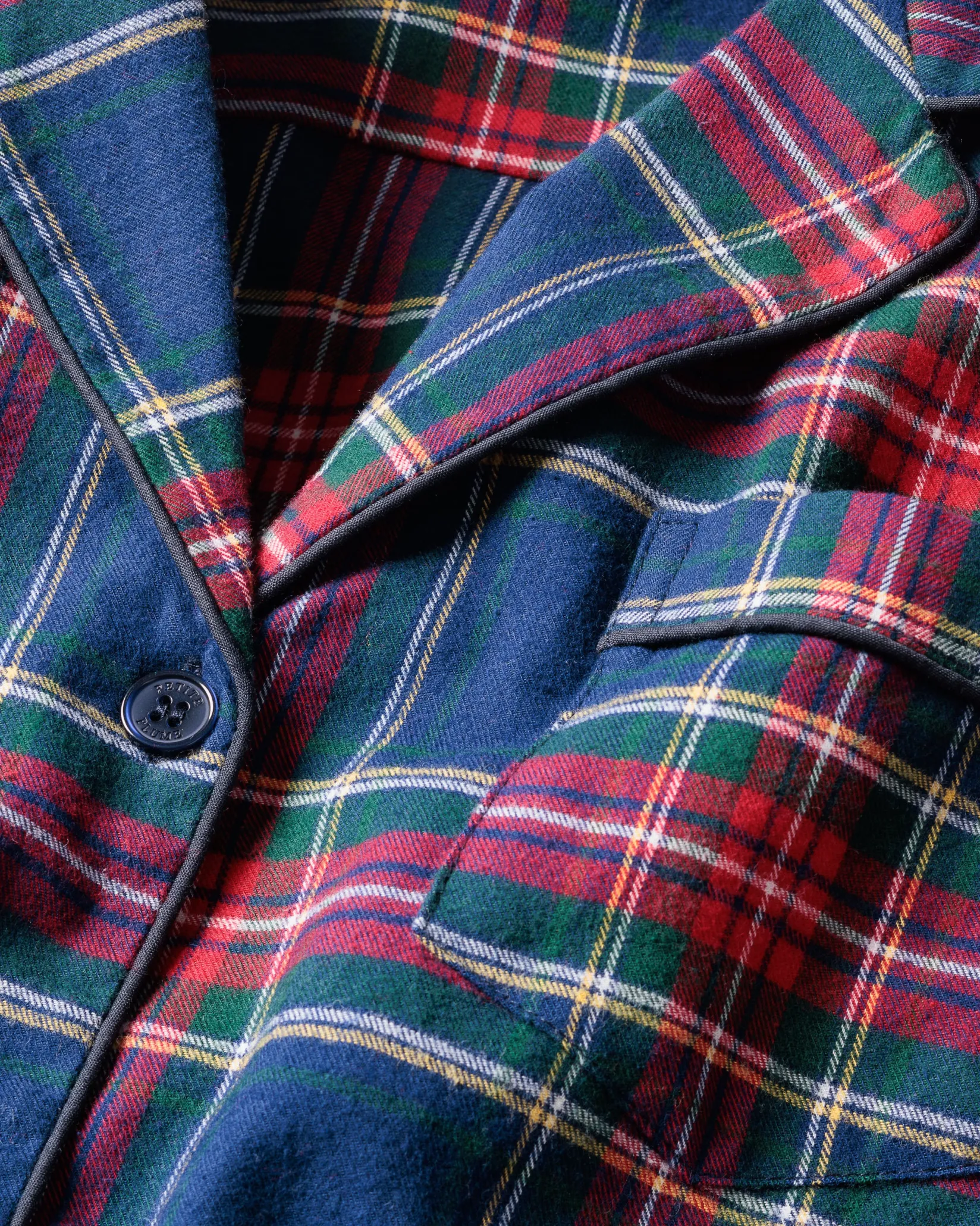 Petite Plume Men's Brushed Cotton Pajama Set in Windsor Tartan