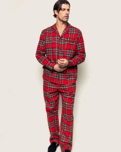 Petite Plume Men's Brushed Cotton Pajama Set in Imperial Tartan