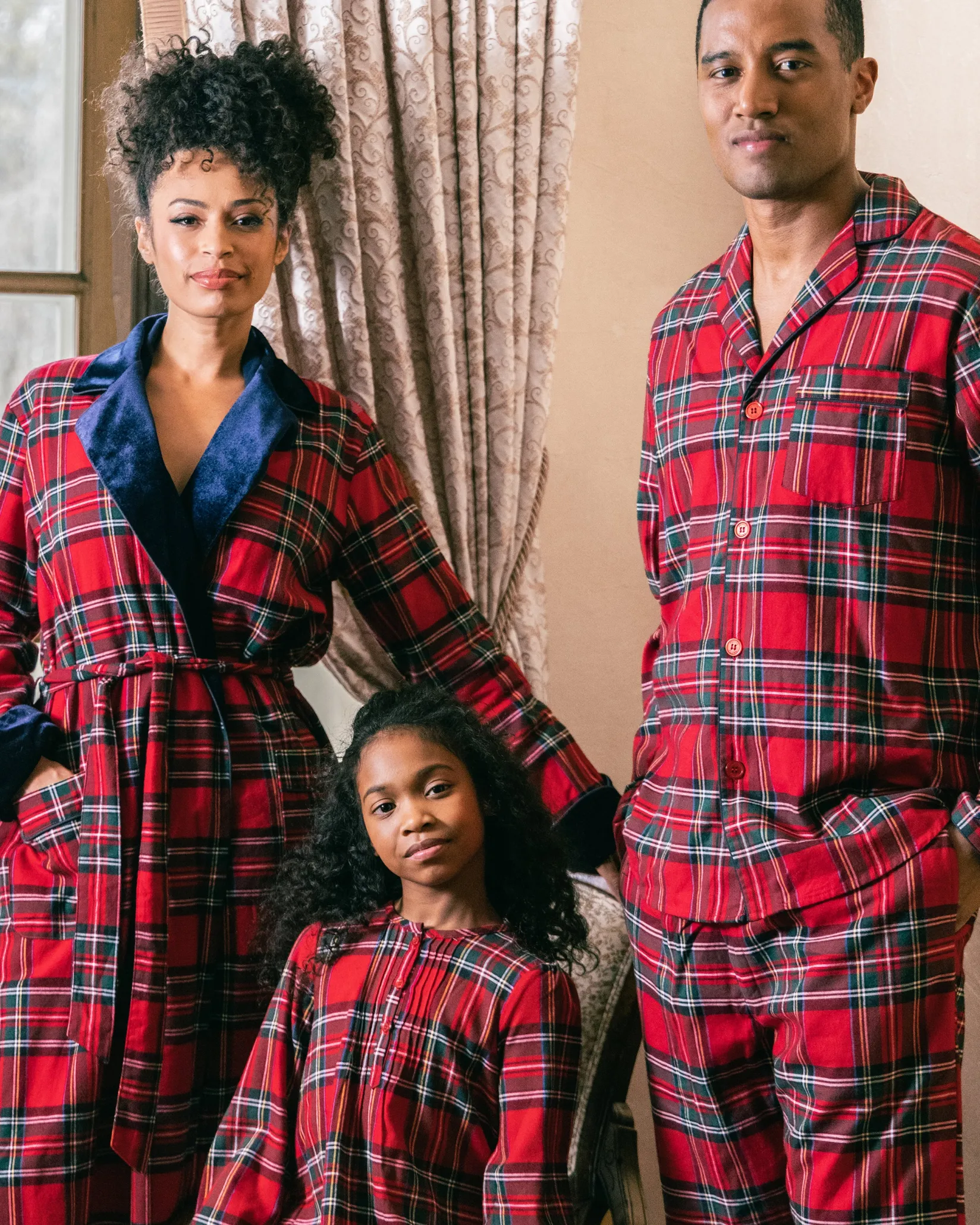 Petite Plume Men's Brushed Cotton Pajama Set in Imperial Tartan